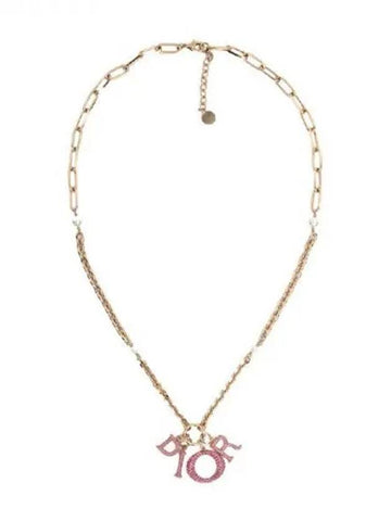 Dior logo charm necklace 270778 - DIOR - BALAAN 1