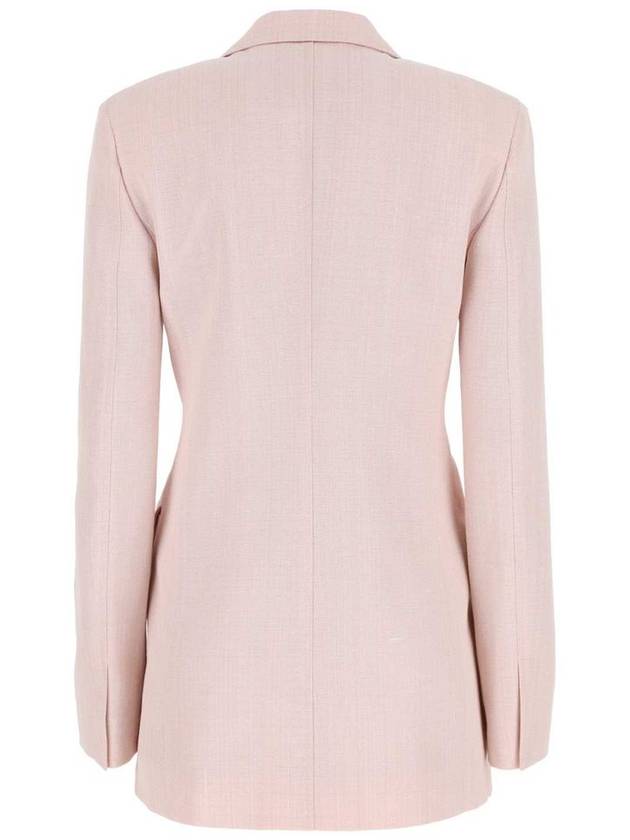 Women's Double Breasted Tailored Jacket Pink - JIL SANDER - BALAAN 3