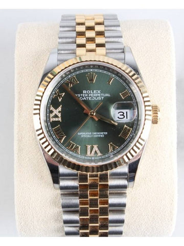 Rolex Datejust 36 Olive Green 69 Diamond 21 Years - ROLEX - BALAAN 1