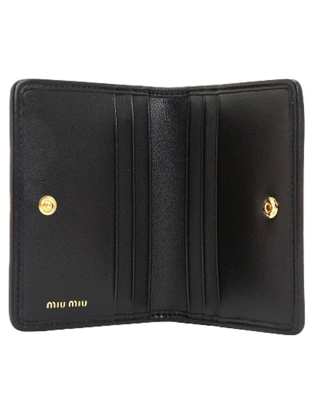 Matelasse Nappa Leather Card Wallet Black - MIU MIU - BALAAN 6