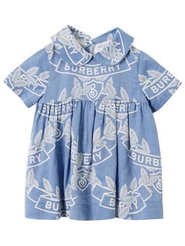 Burberry Babies Oak Leaf Crest Cotton Dress Set Size 6M - BURBERRY - BALAAN 1