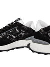 Women's Lace Runner Sneakers Black - VALENTINO - BALAAN.