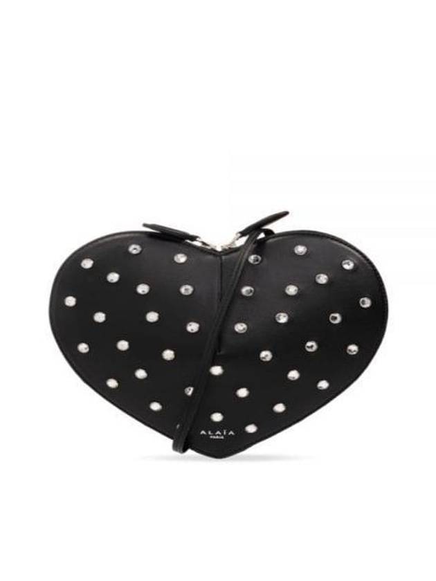 Le Coeur Heart Calfskin Shoulder Bag Black - ALAIA - BALAAN 2