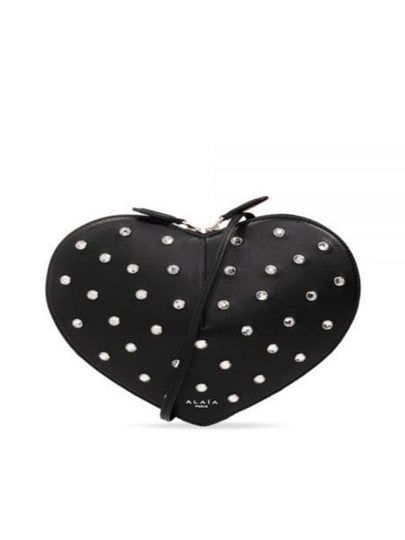 Le Coeur Heart Calfskin Shoulder Bag Black - ALAIA - BALAAN 2