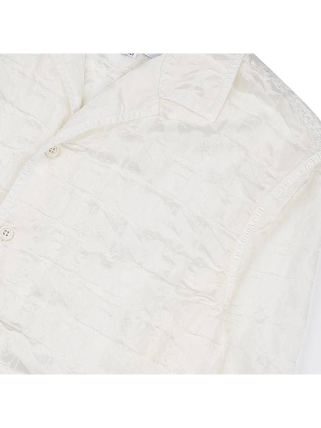 Monogram Logo Jacquard Short Sleeve Shirt White - SUNNEI - BALAAN 6