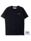 Wave Diag Slim Short Sleeve T Shirt Black - OFF WHITE - BALAAN 2