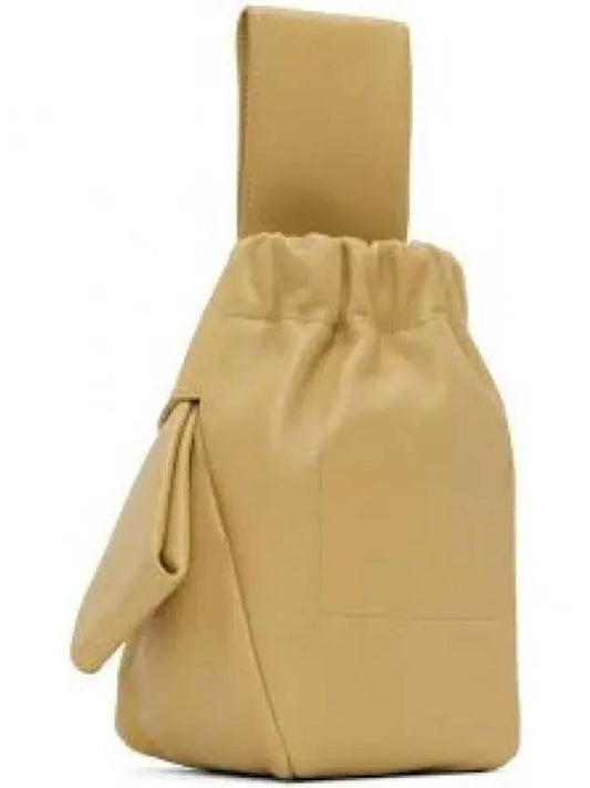 Medium Bow Ribbon Leather Shoulder Bag Golden Granola - JIL SANDER - BALAAN 2