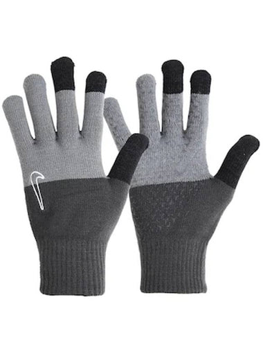 Tech Grip Graphic Knit Gloves Grey - NIKE - BALAAN 1