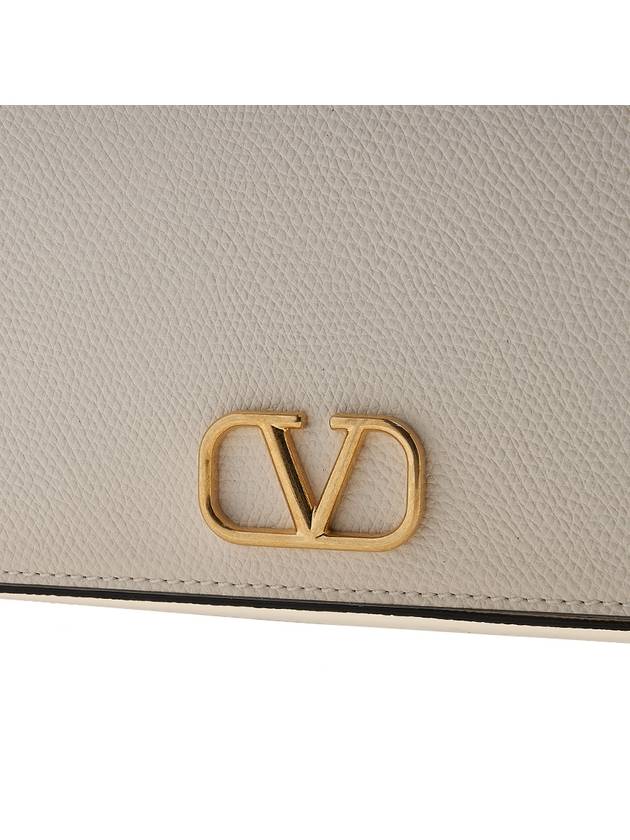 V Logo Signature Leather Chain Shoulder Bag Ivory - VALENTINO - BALAAN 8