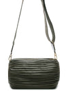 Large Pleated Nappa Bracelet Pouch Bag Dark Khaki Green - LOEWE - BALAAN 5