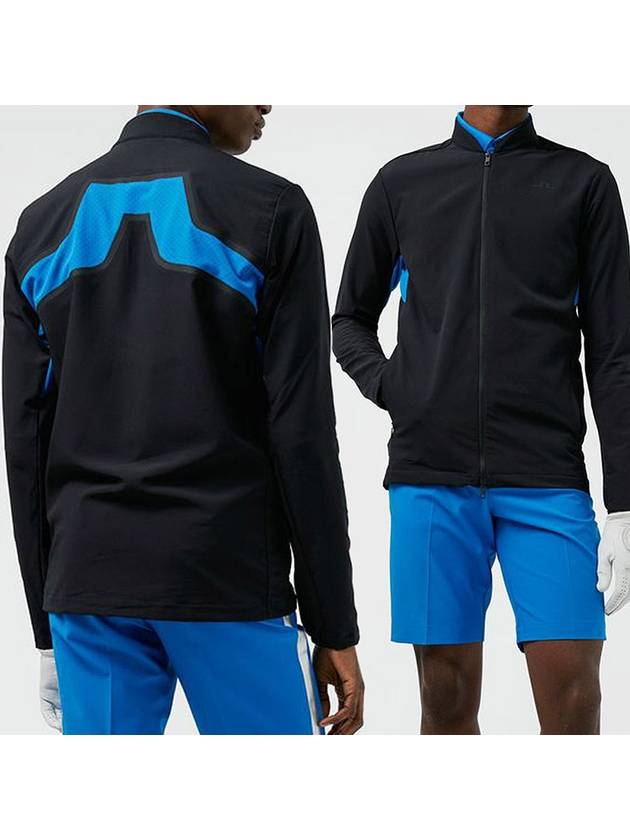 Golfwear Men's KV Hybrid Jacket Black Blue - J.LINDEBERG - BALAAN 2