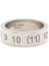 Numerical Logo Engraved Ring Silver - MAISON MARGIELA - BALAAN 1