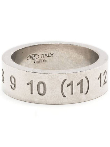 Numerical Logo Engraved Ring Silver - MAISON MARGIELA - BALAAN 1