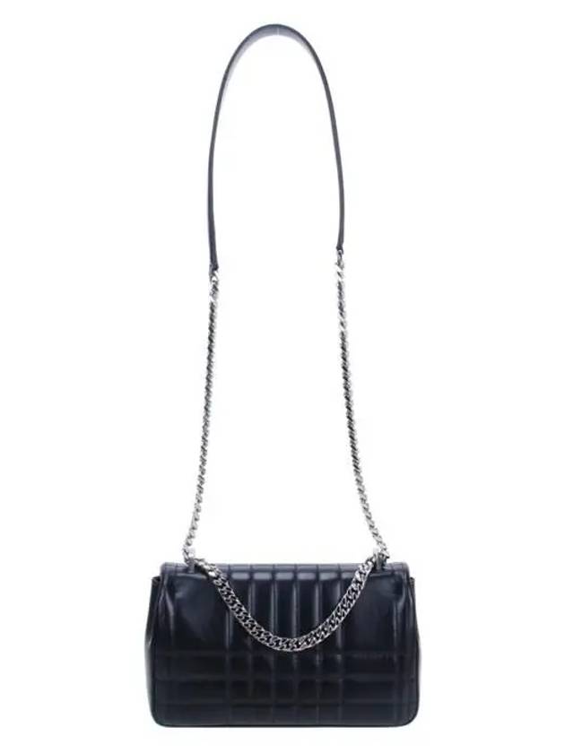 Lola Silver Quilted Shoulder Bag Black - BURBERRY - BALAAN 4