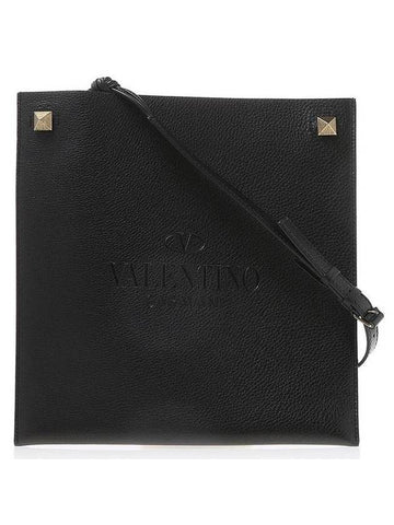 Identity Leather Cross Bag Black - VALENTINO - BALAAN 1