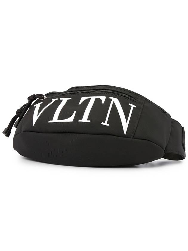 Logo Print Embroidered Belt Bag Black - VALENTINO - BALAAN 6