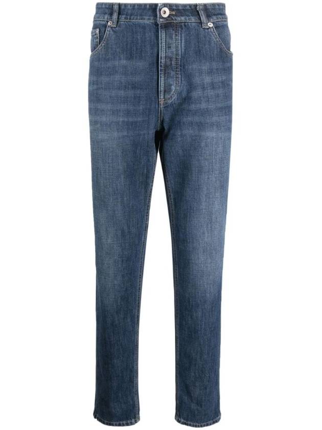 Mid-Rise Slim Jeans Blue - BRUNELLO CUCINELLI - BALAAN 1