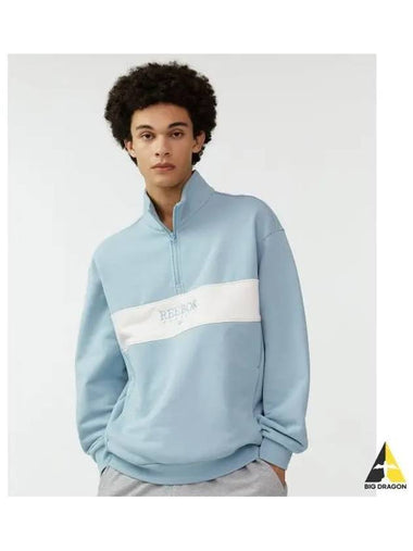 Legacy half zip up sweatshirt light blue - REEBOK - BALAAN 1