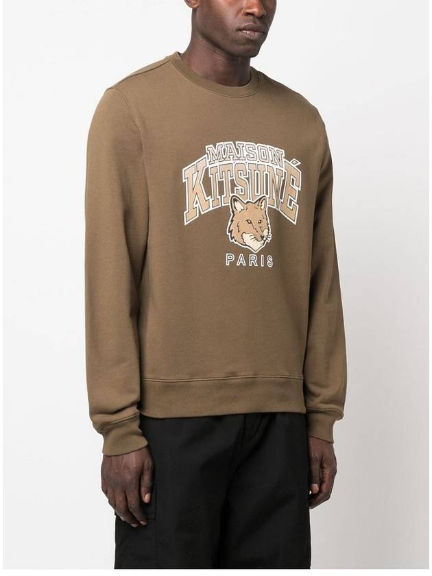 Campus Fox Regular Sweatshirt Khaki - MAISON KITSUNE - BALAAN 5