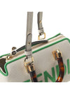 By The Way Small Canvas Tote Bag Green White - FENDI - BALAAN 8