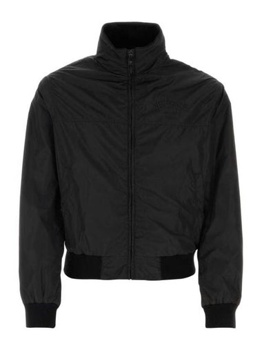 Nylon Zip-Up Jacket Black - VERSACE - BALAAN 1