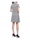 Women's Logo Patch Tennis Flare Short Dress Grey - THOM BROWNE - BALAAN 7