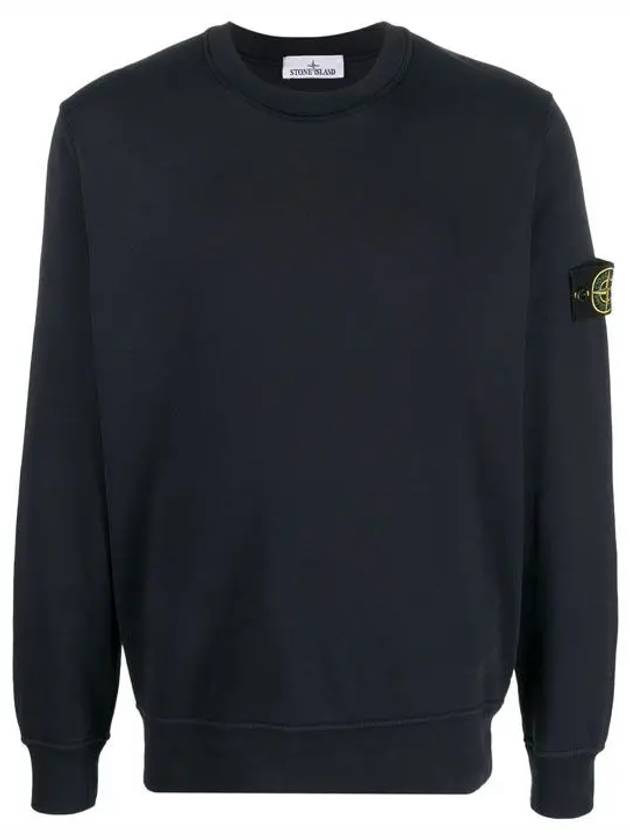 Wappen Patch Crew Neck Sweatshirt Navy - STONE ISLAND - BALAAN 3