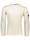 Men s Lens Wappen Merino Wool Knit Top Ivory - CP COMPANY - BALAAN 2