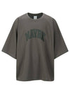 M Logo Oversized Fit Short Sleeve T-shirt Charcoal - MAVRK - BALAAN 1