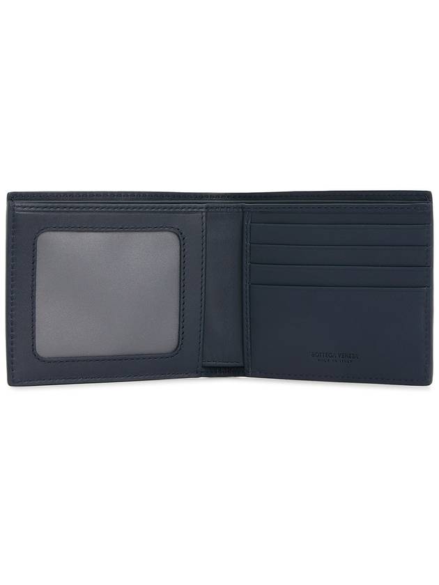 Intrecciato Calf Leather Half Wallet Navy - BOTTEGA VENETA - BALAAN 5