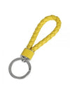 Intrecciato Leather Key Holder Yellow - BOTTEGA VENETA - BALAAN 2