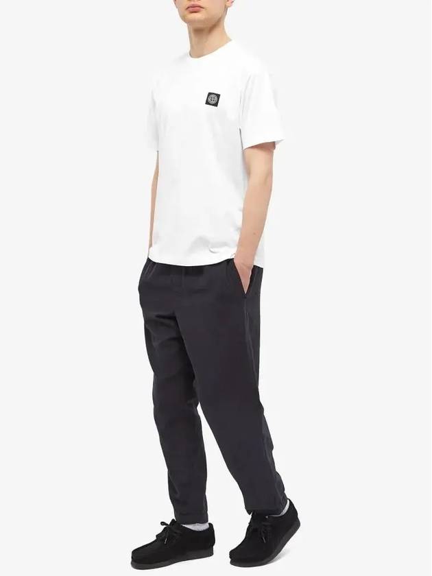 Logo Patch Cotton Short Sleeve T-Shirt White - STONE ISLAND - BALAAN 6