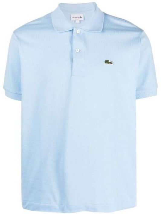 Men's Logo Classic Fit Cotton Short Sleeve Polo Shirt Panorama Blue - LACOSTE - BALAAN.