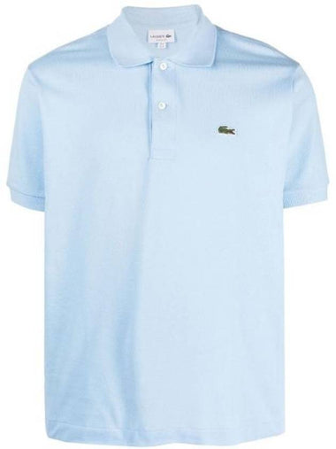 Men's Logo Classic Fit Cotton Short Sleeve Polo Shirt Panorama Blue - LACOSTE - BALAAN 1