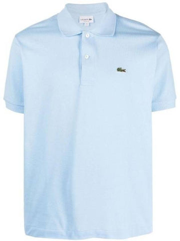 Men's Logo Classic Fit Cotton Short Sleeve Polo Shirt Panorama Blue - LACOSTE - BALAAN 1