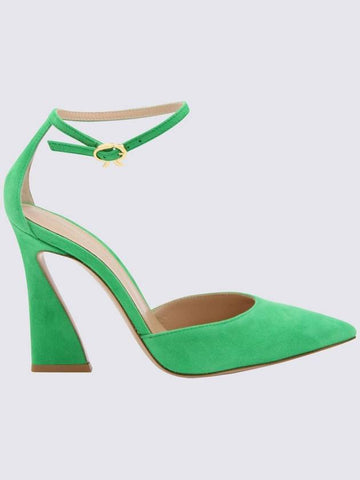 Gianvito Rossi Green Suede Holly Pumps - GIANVITO ROSSI - BALAAN 1