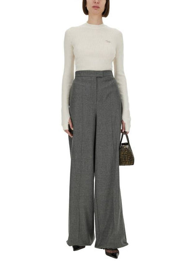 WOOL AND SILK SWEATER - FENDI - BALAAN 2