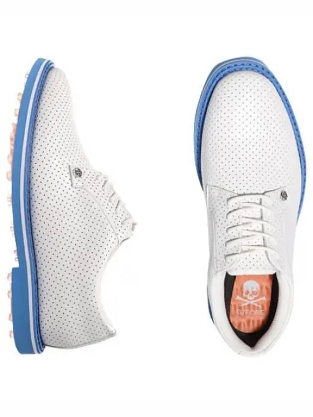 Men's Perforated Gallivanter Spike Shoes Cerulean White - G/FORE - BALAAN 2