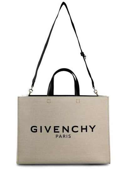 G Logo Canvas Medium Tote Bag Beige - GIVENCHY - BALAAN 2