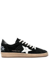 Men's Ballstar Suede Low Top Sneakers Black - GOLDEN GOOSE - BALAAN 3