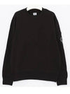 Cotton Diagonal Fleece Lens Sweatshirt Black - CP COMPANY - BALAAN 3