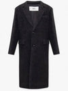 Men's Wool Single Coat Black - AMI - BALAAN.