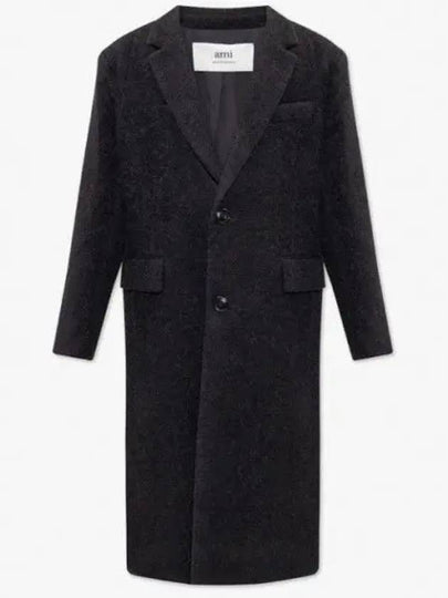 Men's Wool Single Coat Black - AMI - BALAAN 2