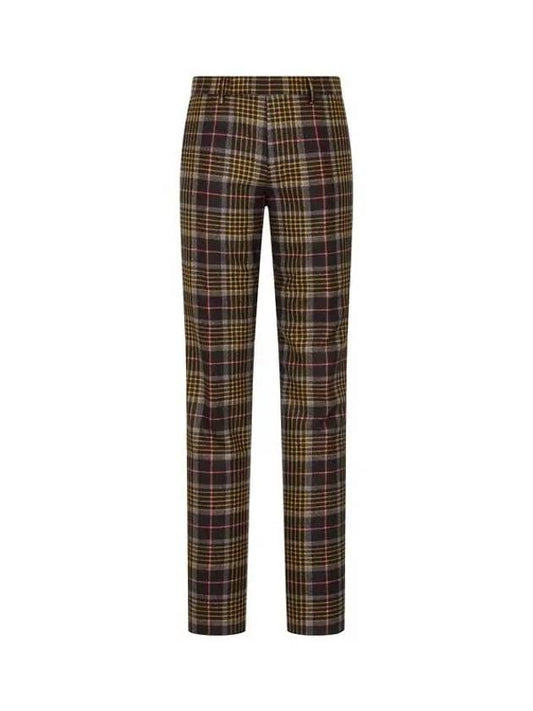 Check pattern wool trouser pants dark brown - PAUL SMITH - BALAAN 1