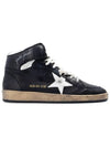 Men's Sky Star Nappa Leather High Top Sneakers Black - GOLDEN GOOSE - BALAAN 2