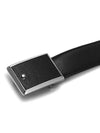 Plate Buckle Saffiano Leather Belt Black - MONTBLANC - BALAAN 5