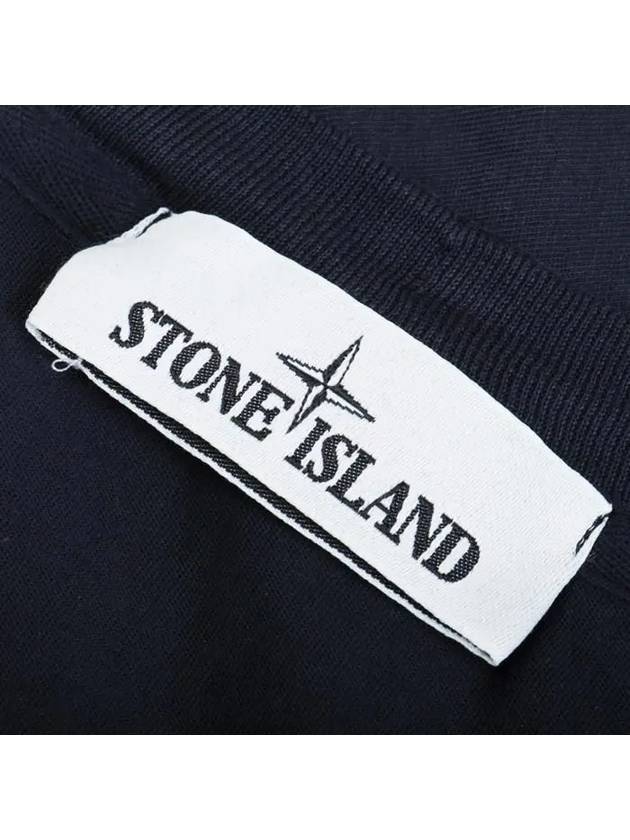 Logo Patch Short Sleeve T-Shirt Navy - STONE ISLAND - BALAAN 5