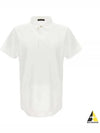Men's Cotton Short Sleeve Polo Shirt White - LORO PIANA - BALAAN 2