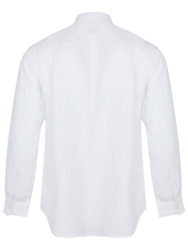 Men's Linen Long Sleeve Shirt White SW21ESH08WT - SOLEW - BALAAN 3