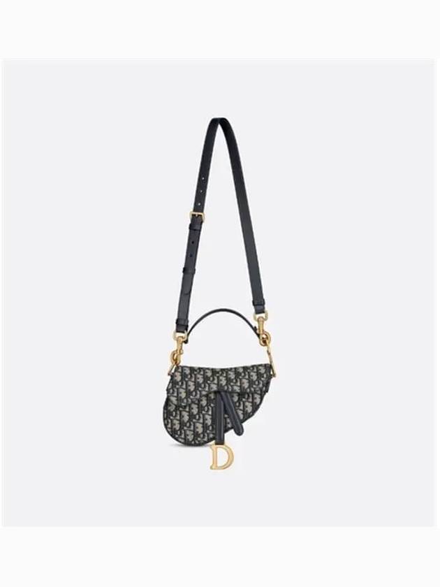 Saddle Oblique Jacquard Mini Shoulder Bag Blue - DIOR - BALAAN 6